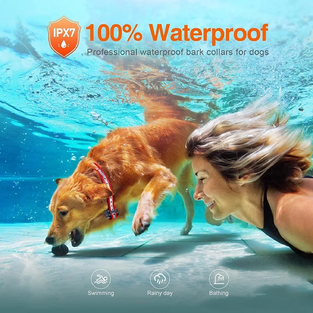 2-in-1 Auto&Training Mode Electronic Dog Collar,3300Ft Vibrating Dog Collar,Waterproof Training Collar for Dog Anti Bark Collar - Image 6