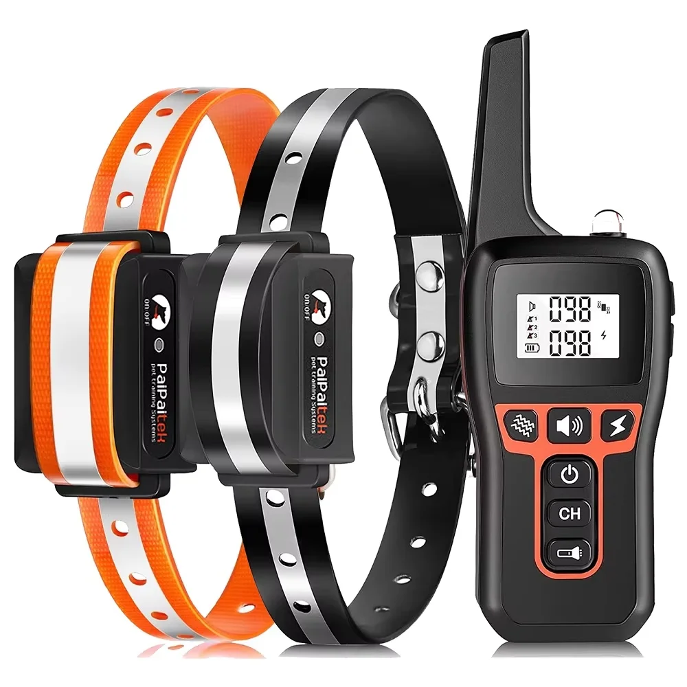 2-in-1 Auto&Training Mode Electronic Dog Collar,3300Ft Vibrating Dog Collar,Waterproof Training Collar for Dog Anti Bark Collar