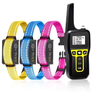 Dog Training Collar with Remote for 1/3 Dog,No Shock Dog Collar with 3 Training Mode,Up To 2800Ft Remote Range,IPX7,Rechargeable