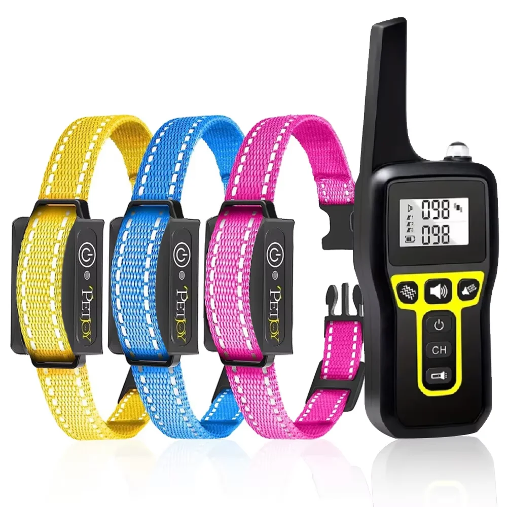 Dog Training Collar with Remote For 3 Dog,No Shock Dog Collar with 3 Training Modes,Up to 2800Ft Remote Range,IPX7,Rechargeable