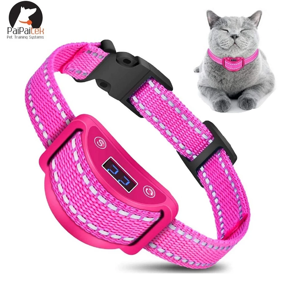 1-5 Levels Cat Anti Meowing Collar, Automatic No Shock Vibration Collar for Cats, Stop Meowing Collars for Cat Accessories 고양 - Image 2
