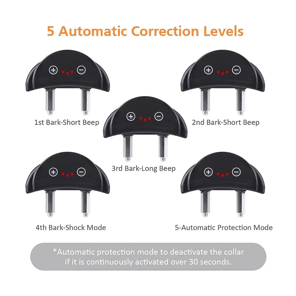 Dog Anti-Bark Collar for Large Dogs , Static Shock & Vibration Training Collar with 5 Adjustable Sensitivity Levels Beep & Shock - Image 5