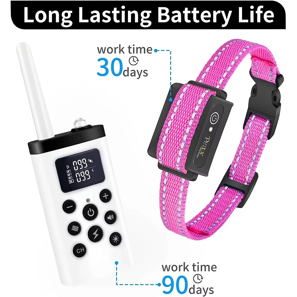 Automatic Anti Bark and Training electronic dog collar,3300ft Dog Training Collar,Rechareable&Waterproof vibrating Dog Collar - Image 5