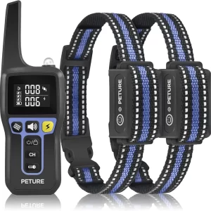 3300ft Dog Training Collar with Remote,Waterproof Shock Collar for All Size Dogs,Rechargeable Electric Collar for Dog Training