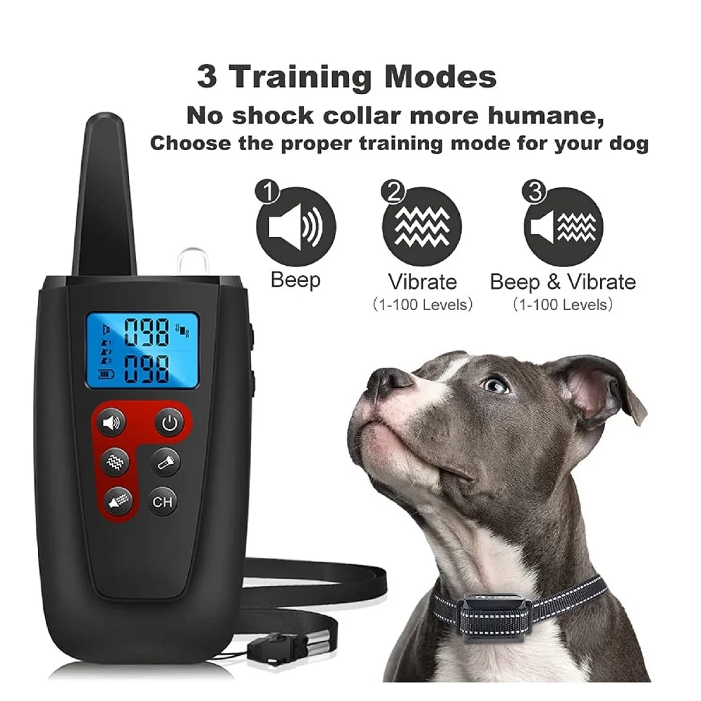 Dog No Shock Collar,Vibrating Dog Collar,3300ft Range,IPX7 Waterproof Remote Dog Training Collar,Sound & Vibration Modes - Image 2