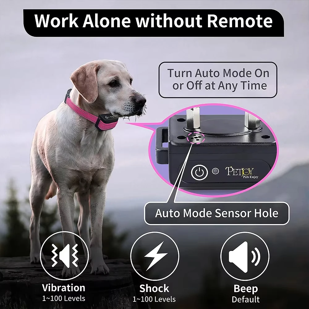 Automatic Anti Bark and Training electronic dog collar,3300ft Dog Training Collar,Rechareable&Waterproof vibrating Dog Collar - Image 2