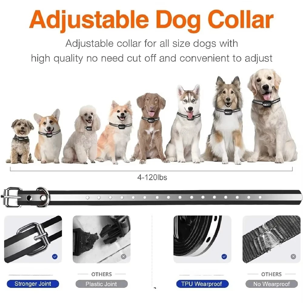 1000m Dog Training Collar with Remote Control ,Waterproof Electric Collar for All Size Dogs ,Rechargeable Dog Anti Bark Collar - Image 6