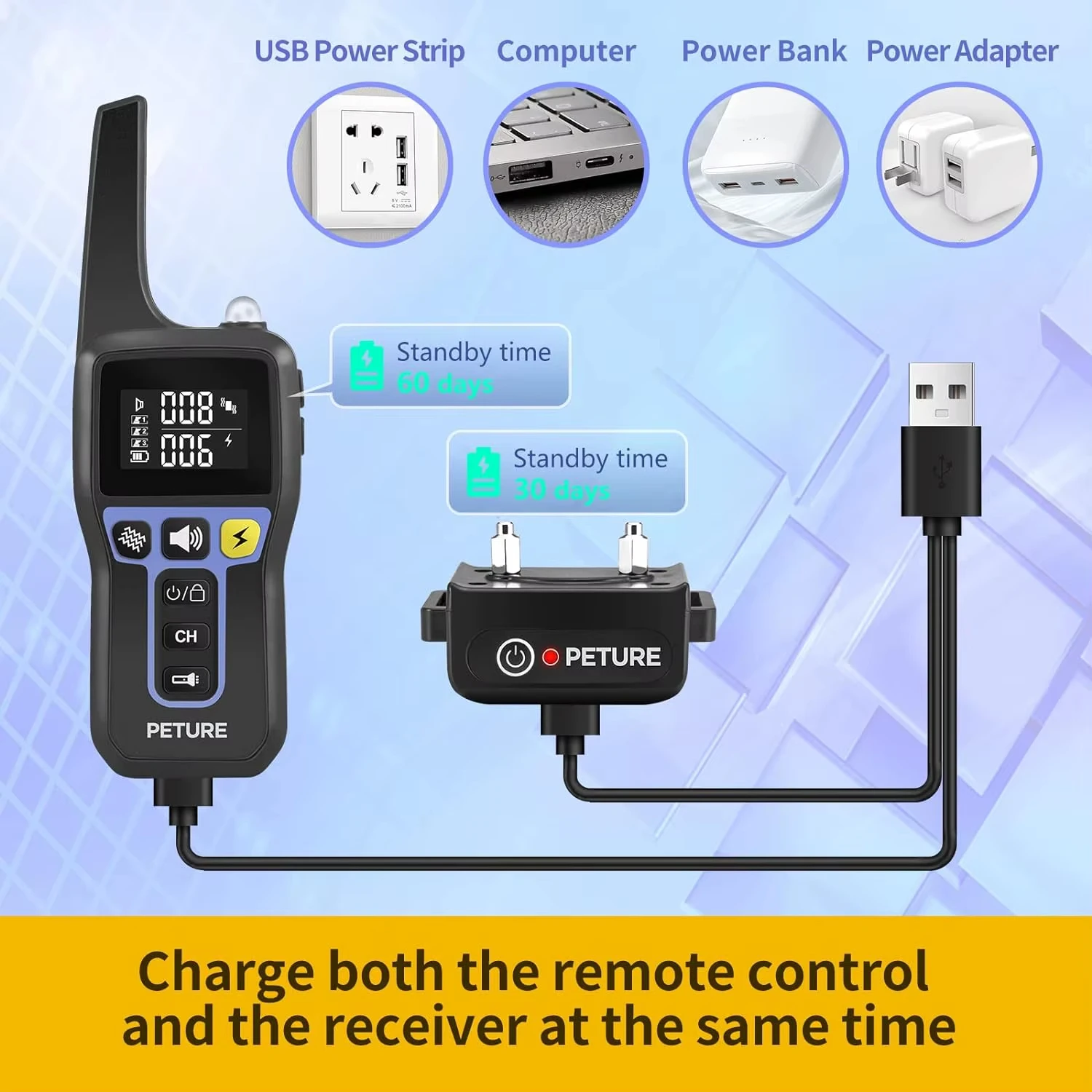 3300ft Dog Training Collar with Remote,Waterproof Shock Collar for All Size Dogs,Rechargeable Electric Collar for Dog Training - Image 5