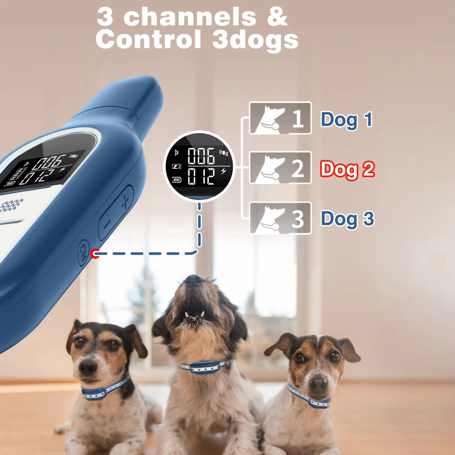 1000M Dog Training Collar 3 Training Modes Waterproof & Rechargeable Shock Collar With Remote Control dogs accessories 강아지 - Image 4