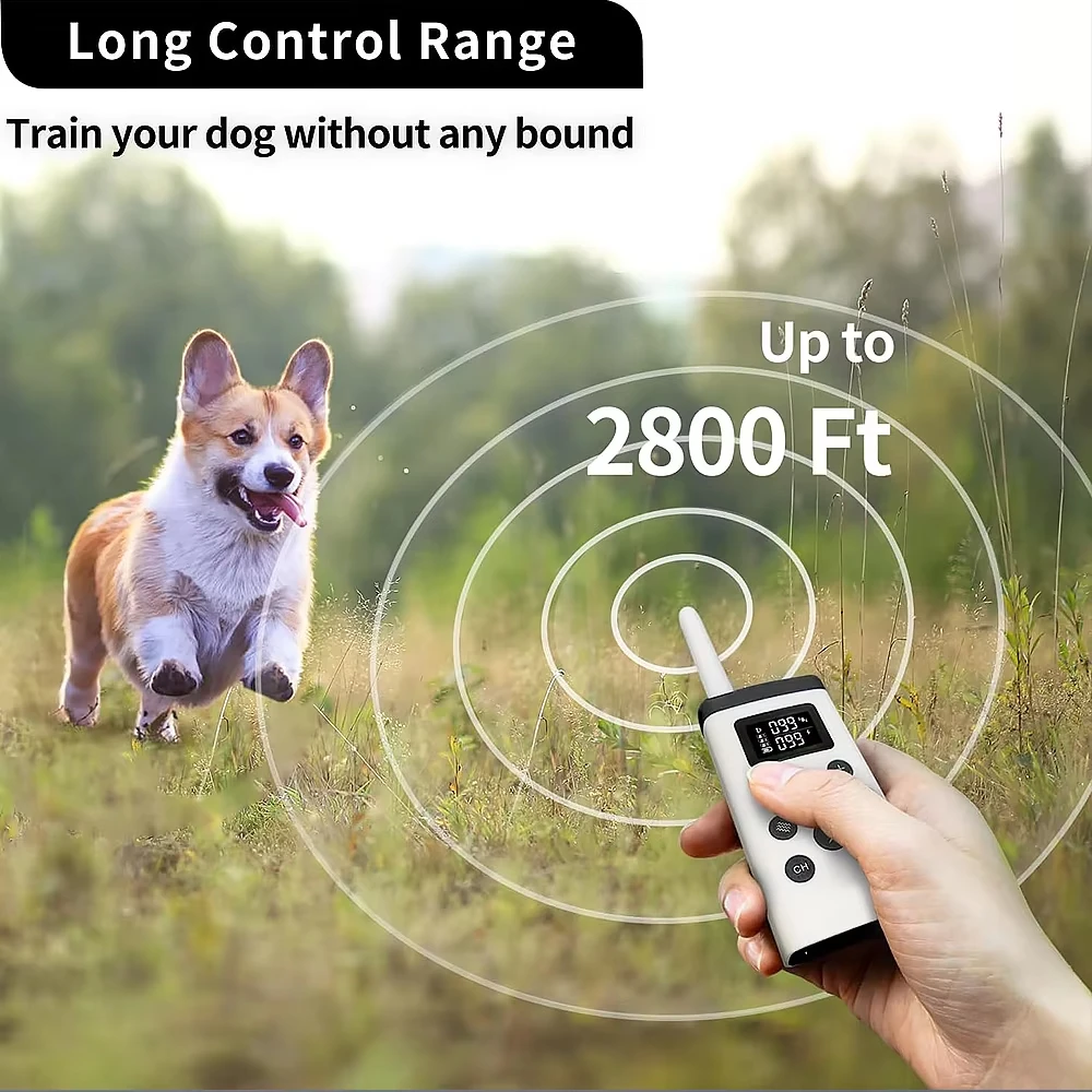 Automatic Anti Bark and Training electronic dog collar,3300ft Dog Training Collar,Rechareable&Waterproof vibrating Dog Collar - Image 3