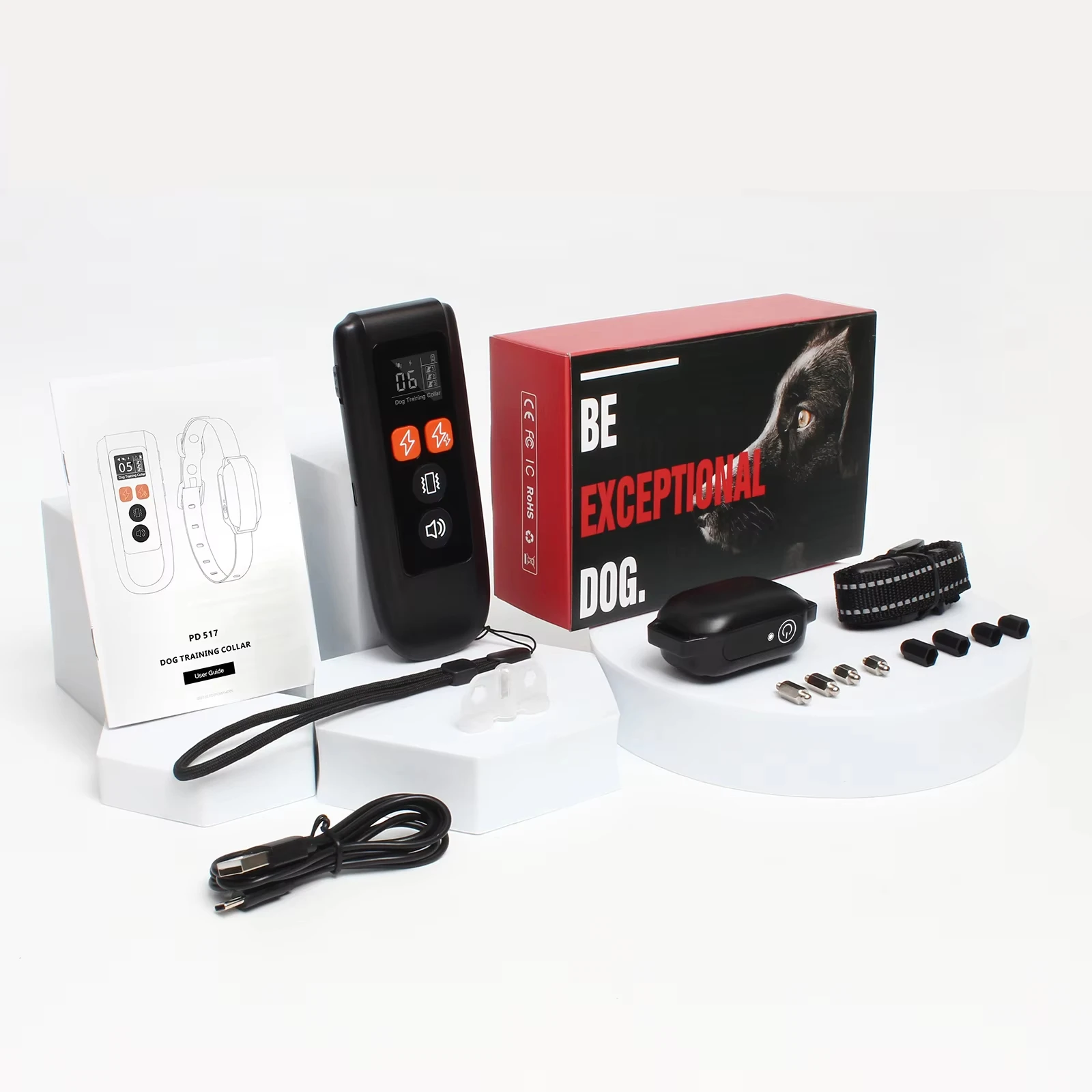 IPX7 Waterproof Electric Dog Collar with Remote 3300FT Rechargeable Dog Training Collar 3 modes Shock Collar for All Size Dog - Image 5