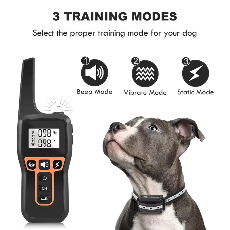 Electronic Dog Collar for Small Medium Large dog,2 IN 1 Dog Training Collar &Auto Anti Bark Collar,Dog Shock Collar with Remote - Image 4