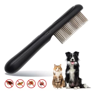 Electric Flea Comb No Irritating To Pets,electric Shock Insect Repelling Comb for Dogs Cats,Pet Hair Cleaner Accessories