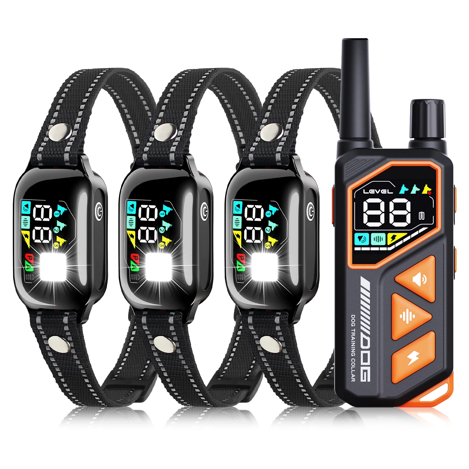 2025 New AI Dog Training Collar for All Size Dogs,3300Ft IPX7 Waterproof Dog Electric Collar,2in1 Automatic Dog Anti Bark Collar