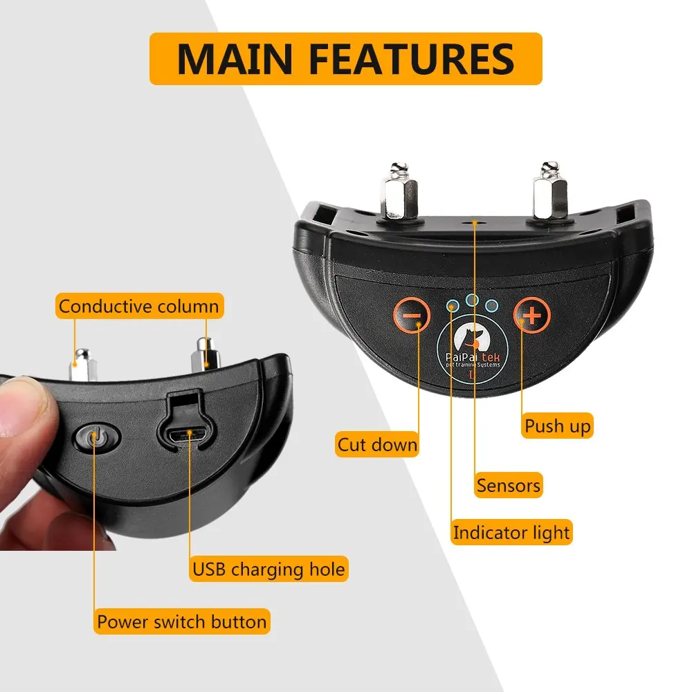 Dog Anti-Bark Collar for Large Dogs , Static Shock & Vibration Training Collar with 5 Adjustable Sensitivity Levels Beep & Shock - Image 3