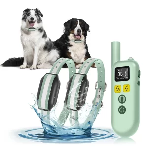 Dog Shock Collar 1000M Remote 4-in-1 Training Collar w/Beep, Vibration, Shock Modes, IPX7 Waterproof for Small Medium Large Dogs