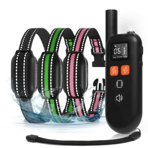 Double Shock Dog Training Collar,Rechargeable Electric Collar for Dog Training,Waterproof Dog Anti Bark Collar for 5-150 lbs Dog