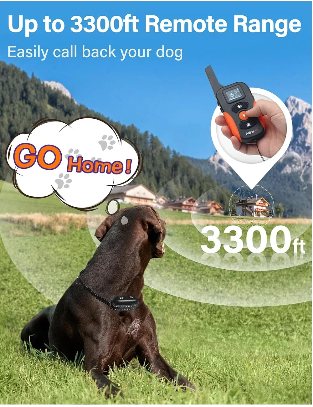 PaiPaitek 3300ft Dog Training Collar Remote&Automatic Mode Dog Shock Collar IP67 Waterproof Electric Collar for Dog 10-120 lbs - Image 5