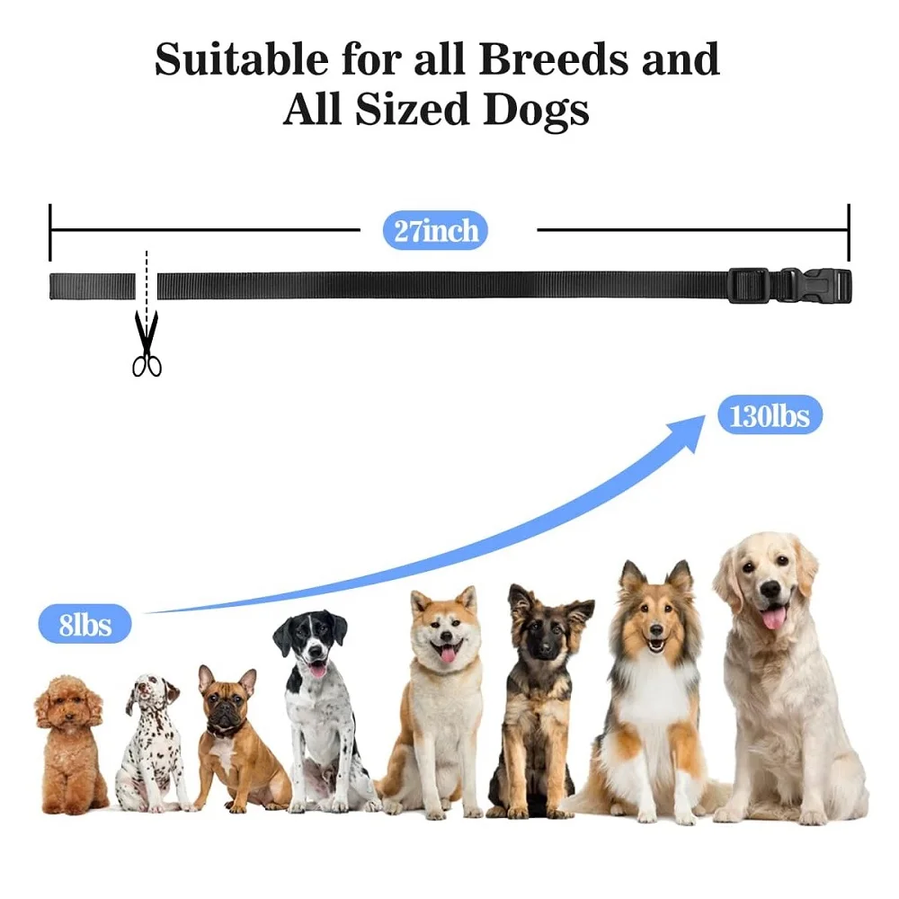 Dog Training Collar with Remote For 3 Dog,No Shock Dog Collar with 3 Training Modes,Up to 2800Ft Remote Range,IPX7,Rechargeable - Image 3